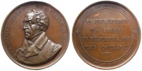 Francia - Medaglia coniata in Onore di Francesco Guizot 1844 - Ae - Colpetti Gr.74,95 Ø mm51 

n.a.