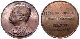 Medaglia In onore di Leopoldo Gennaioli - Firenze - 1898 - Ae gr.64,75 Ø mm51 

qSPL