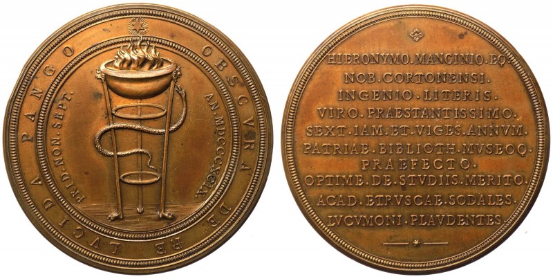 Medaglia dell'Accademia Etrusca - 1899 - AE gr. 44,4 Ø mm 46,83 

FDC