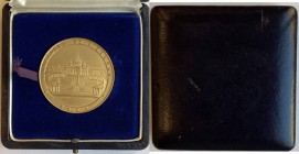 Medaglia con la rappresentazione di S. Pietro - Autore Luigi Giorgi - in cofanetto - AE dorato gr. 23,79 Ø mm 40 

FDC