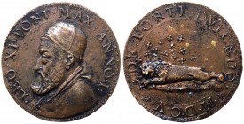 Leone XI (1605) Medaglia commemorativa del Pontefice (1605) - Riconio del Mazio - AE gr. 14 Ø mm 36 

FDC