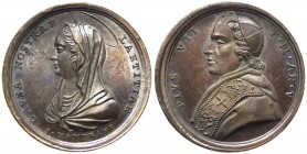 Pio VII (1800-1823) Medaglia di devozione a Maria Anno V - Roma - Bertuzzi 44 - R2 (MOLTO RARO) - Ag gr. 19,55 Ø mm 33 

SPL