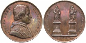Pio IX (1846-1878) Medaglia Anno II con le statue dei SS. Pietro e Paolo - Bartolotti E 847 - NC (NON COMUNE) - AE - colpetti sul bordo gr. 34,61 Ø mm...