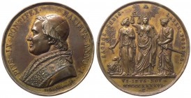 Pio IX (1846-1878) Medaglia annuale emessa il 8/11/1846 Anno I per il Possesso del Laterano - Bartolotti I -35 - NC (NON COMUNE) - AE gr. 46,92 Ø mm 4...
