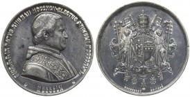 Pio IX (1846-1878) Medaglia 1860 emessa per il movimento di solidarietà dei cattolici - opus Massonnet - R2 (RARISSIMA) - Ag gr. 43,51 Ø mm 50 

SPL...
