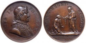 Pio IX (1846-1878) Medaglia s.d. Claves Regni Caelor - Bart. SD-1 - Ae Gr.20,19 Ø mm37 

n.a.