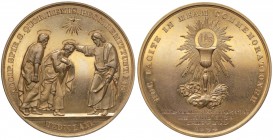 Medaglia consegnata ad Angelo Taglioretti per i 50 anni del Sacerdozio - 1894 - AE dorato gr. 35,7 Ø mm 43,43 

FDC