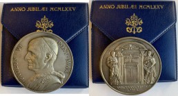 Medaglia di Paolo VI Anno Santo 1975 - in folder - MB gr. 61,68 Ø mm 50 

SPL