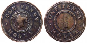 Gettone Token - Vittoria (1837-1901) One Penny Model - Cu

SPL