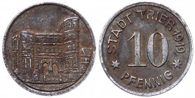 Germania - Treviri - Gettone di necessità (Notgeld) da 10 pfennig 1919

BB+