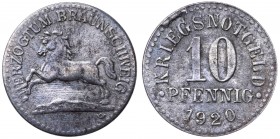 Germania - Brunswick - Gettone di necessit&agrave; (Notgeld) da 10 pfennig 1920

SPL