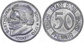 Germania - Bonn - Gettone di necessit&agrave; (Notgeld) da 50 pfennig coomemorativa della nascita di Beethoven 1920

SPL