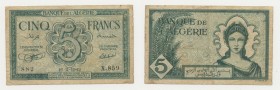 Banconota - Banknote - Algeria - 5 Francs 1942

n.a.