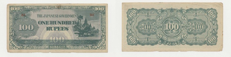 Banconota - Banknote - Birmania - Occupazione Giapponese - 100 Rupees 1944

n....