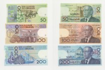 Lotto n.3 Banconote - Banknote - Marocco Al-Maghrib - 50 Dirhams 1987 - 100 Dirhams 1987 - 200 Dirhams 1987 

n.a.