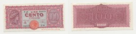 Biglietti di Banca "Regno d'Italia" - 100 Lire "Italia Turrita" - 10/12/1944 - Introna/Urbini

n.a.