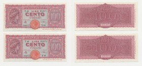 Lotto n.2 Banconote - 100 Lire "Italia Turrita" - Consecutive

n.a.