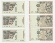 Lotto n.3 Banconote - 1000 Lire "Marco Polo" - Consecutive

n.a.