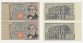 Lotto n.2 Banconote - 1000 Lire "Verdi" II°Tipo - Consecutive

n.a.