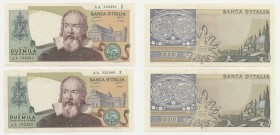 Lotto n.2 Banconote - 2000 Lire "Galileo" - Consecutive 

n.a.