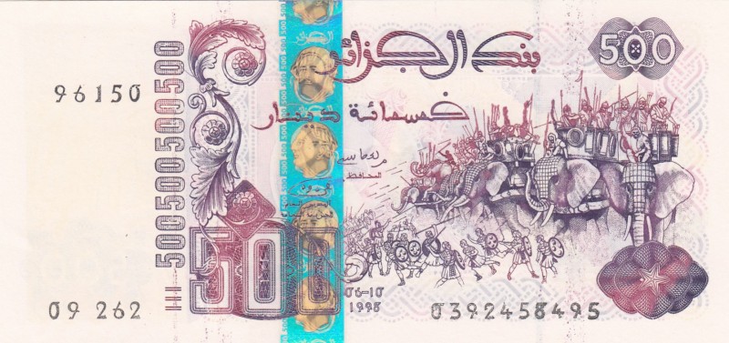 Algeria, 500 Dinars, 1998, UNC, p141
Serial Number: 96150 09262
Estimate: 10-2...