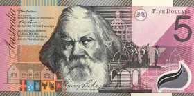 Australia, 5 Dollars, 2001, UNC, p56
Commemorative banknote, polymer
Serial Number: ED01077740
Estimate: 30-60