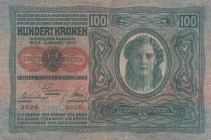 Austria, 100 Kronen, 1919, VF, p56
There is a tear in the upper middle
Serial Number: 3929 29031
Estimate: 10-20
