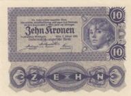 Austria, 10 Kronen, 1922, UNC, p75
Serial Number: 1014 027418
Estimate: 10-20