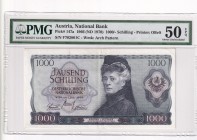 Austria, 1.000 Shillings, 1966, AUNC, p147a
PMG 50 EPQ
Serial Number: F 702801C
Estimate: 150-300