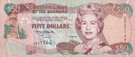 Bahamas, 50 Dollars, 1996, VF, p61a
Queen Elizabeth II. Potrait
Serial Number: G027744
Estimate: 300-600