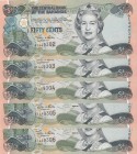 Bahamas, 1/2 Cent, 2001, UNC, p68, (Total 5 consecutive banknotes)
Serial Number: A1449302; A1449303; A1449304; A1449305; A1449306
Estimate: 20-40