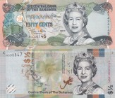 Bahamas, 1/2 Dollar, 2001/2019, UNC, p68; pNew, (Total 2 banknotes)
Queen Elizabeth II. Potrait
Serial Number: A1434145, 090847
Estimate: 10-20