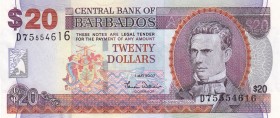 Barbados, 20 Dollars, 2007, UNC, p69a
Serial Number: D75554616
Estimate: 15-30