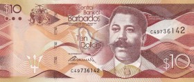 Barbados, 10 Dollars, 2017, UNC, p75b
Serial Number: C49736142
Estimate: 10-20