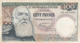 Belgian Congo, 100 Francs, 1959, VF(+), p33b
Serial Number: AF464401
Estimate: 30-60
