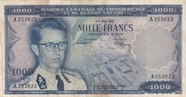 Belgian Congo, 1.000 Francs, 1958, VF, p35
Serial Number: A252023
Estimate: 50-100