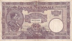 Belgium, 100 Francs, 1924, FINE, p95
Serial Number: 1046.X.026
Estimate: 25-50