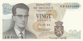 Belgium, 20 Francs, 1964, UNC, p138
Serial Number: 4D 4101684
Estimate: 10-20