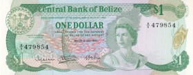 Belize, 1 Dollar, 1983, UNC, p43
Queen Elizabeth II. Potrait
Serial Number: A/6 479854
Estimate: 30-60
