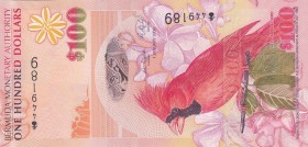 Bermuda, 100 Dollars, 2009, UNC, p62a
Queen Elizabeth II. Potrait
Serial Number: 449189
Estimate: 200-400