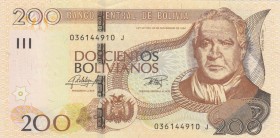 Bolivia, 200 Bolivianos, 2015, UNC, p247
Serial Number: 036144910 J
Estimate: 60-120