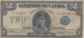 Canada, 2 Dollars, 1923, FINE, p34i
Serial Number: S-374290
Estimate: 100-200