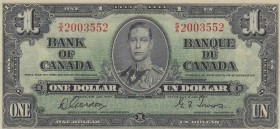 Canada, 1 Dollar, 1937, VF, p58d
Serial Number: S/A 2003552
Estimate: 20-40