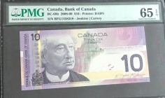 Canada, 10 Dollars, 2008/2009, UNC, p68b
PMG 65 EPQ
Serial Number: BFG1458318
Estimate: 25-50