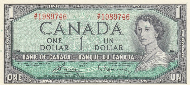 Canada, 1 Dollar, 1961/1972, UNC, p74b
Queen Elizabeth II. Potrait
Serial Numb...