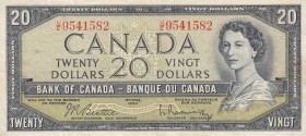 Canada, 20 Dollars, 1954, VF, p80b
Queen Elizabeth II. Potrait
Serial Number: U/E9541582
Estimate: 30-60