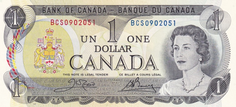 Canada, 1 Dollar, 1973, UNC, p85c
Queen Elizabeth II. Potrait
Serial Number: B...