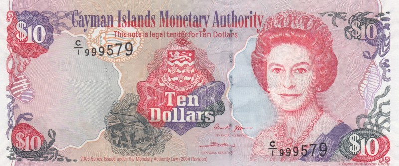 Cayman Islands, 10 Dollars, 2006, UNC, p35a
Queen Elizabeth II. Potrait
Serial...