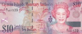 Cayman Islands, 10 Dollars, 2010, UNC, p40a
Queen Elizabeth II. Potrait
Serial Number: D/1 001539
Estimate: 25-50