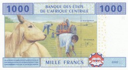Central African States, 1.000 Francs, 2002, UNC, p307M
'M'' Central African Republic
Serial Number: 707245341
Estimate: 10-20